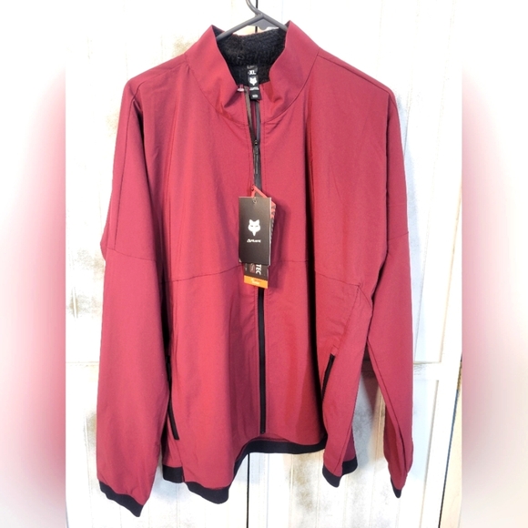 Nwt Fox Racing  Warm Up Polartec® Alpha® Jacket Extra Large  Maroon - Picture 2 of 8
